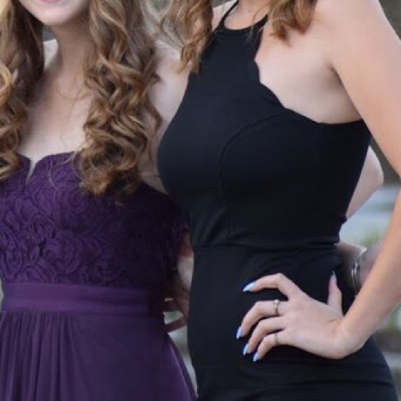 scalloped black dress - Picture 2 of 4